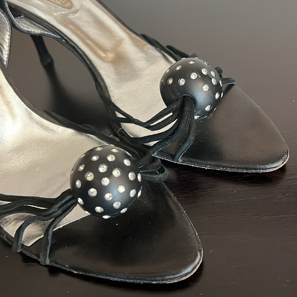 Enrico Gibellieri strappy wrap sandals, black, made in Italy, suede, size 8 tts - Picture 5 of 17